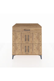 Kronos Şifonyer 3 Raflı Tek Çekmeceli 4 Kapaklı 88x59x96 Çam-Çam