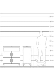 Kronos Şifonyer 4 Raflı 4 Kapaklı 88x59x96 Aytaşı-Aytaşı