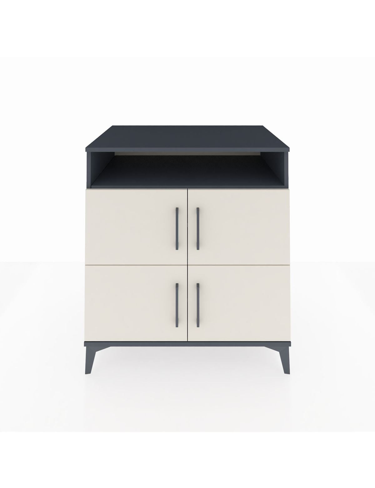 Kronos Şifonyer 4 Raflı 4 Kapaklı 88x59x96 Antrasit-Aytaşı