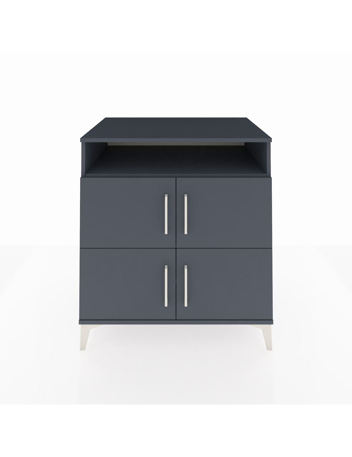 Kronos Şifonyer 4 Raflı 4 Kapaklı 88x59x96 Antrasit-Antrasit