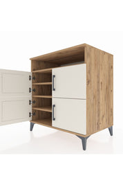 Kronos Şifonyer 4 Raflı 4 Kapaklı 88x59x96 Çam-Aytaşı