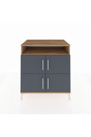 Kronos Şifonyer 4 Raflı 4 Kapaklı 88x59x96 Çam-Antrasit