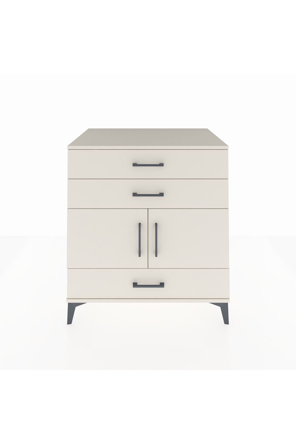 Kronos Şifonyer Tek Raflı 3 Çekmeceli 2 Kapaklı 88x59x96 Aytaşı-Aytaşı