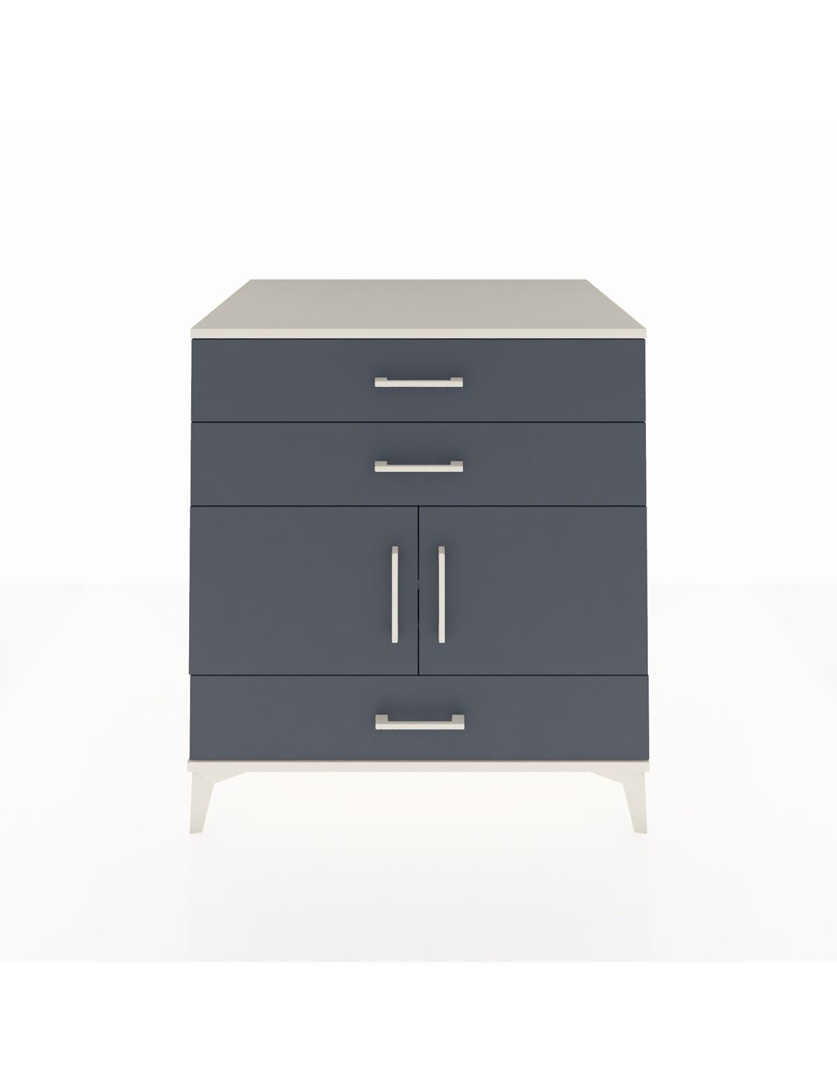 Kronos Şifonyer Tek Raflı 3 Çekmeceli 2 Kapaklı 88x59x96 Aytaşı-Antrasit