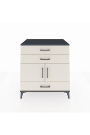 Kronos Şifonyer Tek Raflı 3 Çekmeceli 2 Kapaklı 88x59x96 Antrasit-Aytaşı