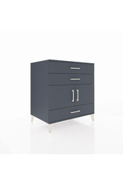 Kronos Şifonyer Tek Raflı 3 Çekmeceli 2 Kapaklı 88x59x96 Antrasit-Antrasit