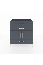 Kronos Şifonyer Tek Raflı 3 Çekmeceli 2 Kapaklı 88x59x96 Antrasit-Antrasit