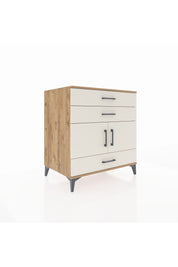 Kronos Şifonyer Tek Raflı 3 Çekmeceli 2 Kapaklı 88x59x96 Çam-Aytaşı