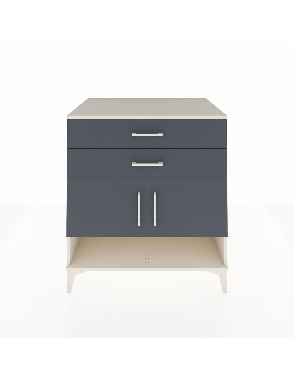 Kronos Şifonyer 2 Raflı 2 Çekmeceli 2 Kapaklı 88x59x96 Aytaşı-Antrasit