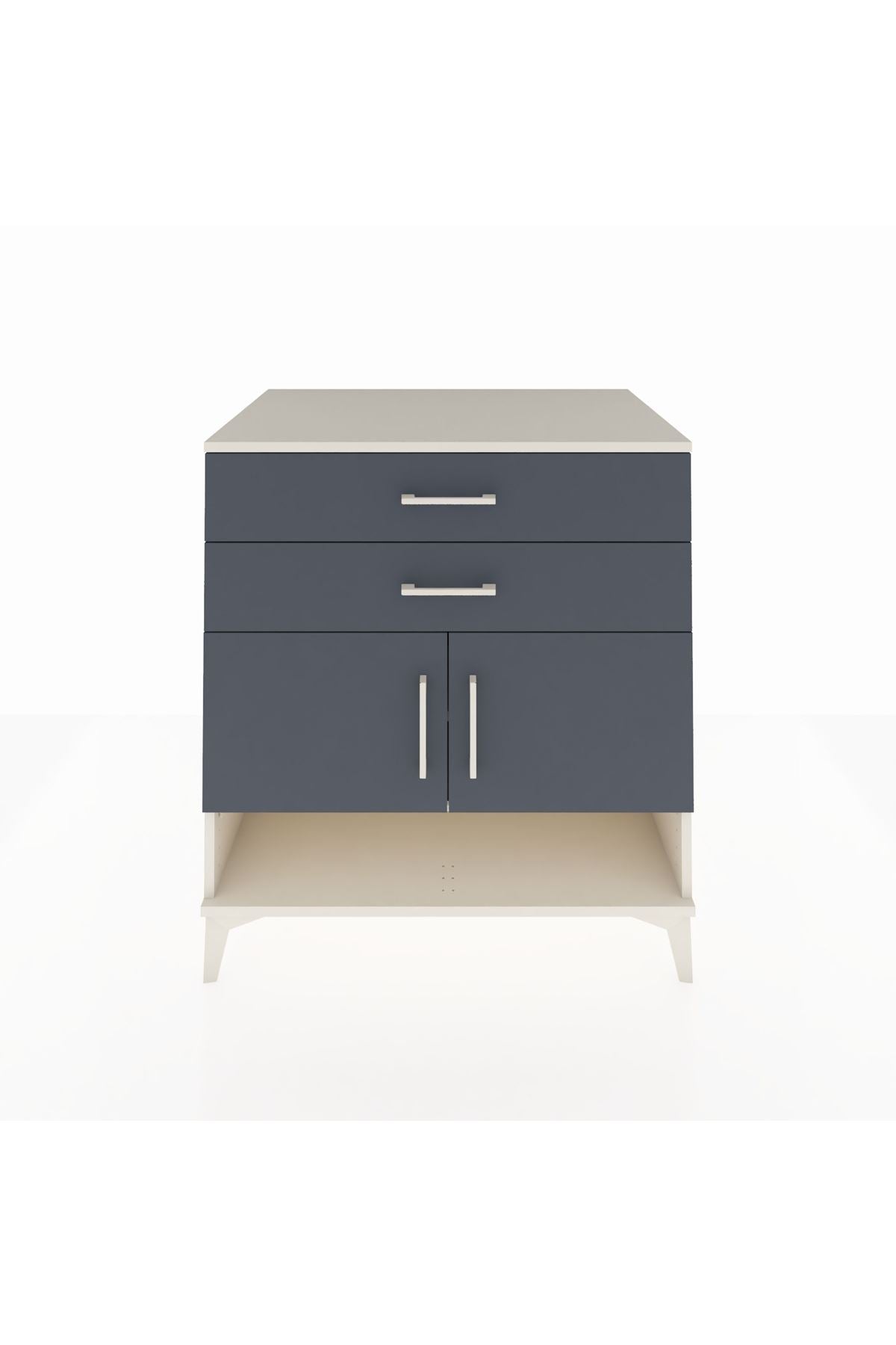 Kronos Şifonyer 2 Raflı 2 Çekmeceli 2 Kapaklı 88x59x96 Aytaşı-Antrasit