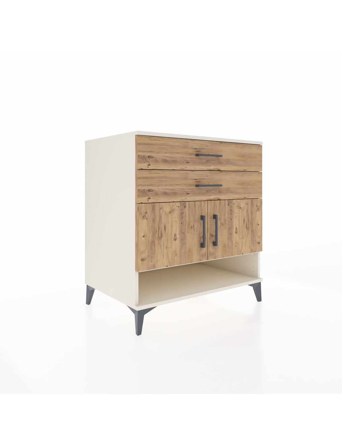 Kronos Şifonyer 2 Raflı 2 Çekmeceli 2 Kapaklı 88x59x96 Aytaşı-Çam