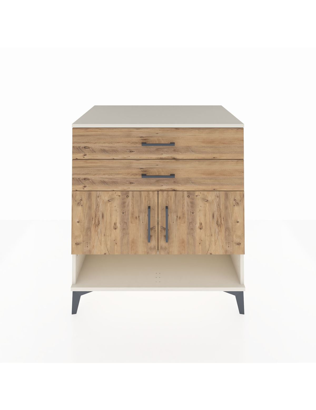 Kronos Şifonyer 2 Raflı 2 Çekmeceli 2 Kapaklı 88x59x96 Aytaşı-Çam