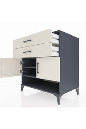 Kronos Şifonyer 2 Raflı 2 Çekmeceli 2 Kapaklı 88x59x96 Antrasit-Aytaşı