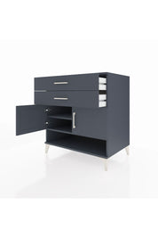 Kronos Şifonyer 2 Raflı 2 Çekmeceli 2 Kapaklı 88x59x96 Antrasit-Antrasit