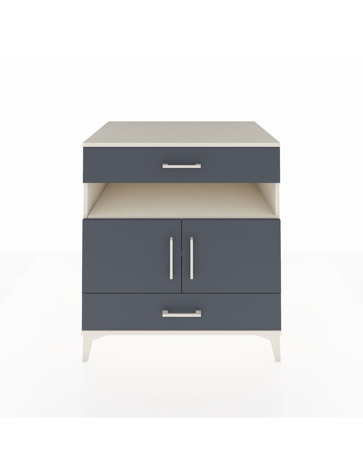 Kronos Şifonyer 2 Raflı 2 Çekmeceli 2 Kapaklı 88x59x96 Aytaşı-Antrasit