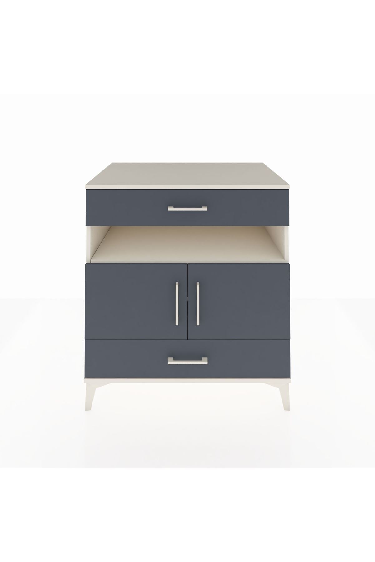 Kronos Şifonyer 2 Raflı 2 Çekmeceli 2 Kapaklı 88x59x96 Aytaşı-Antrasit