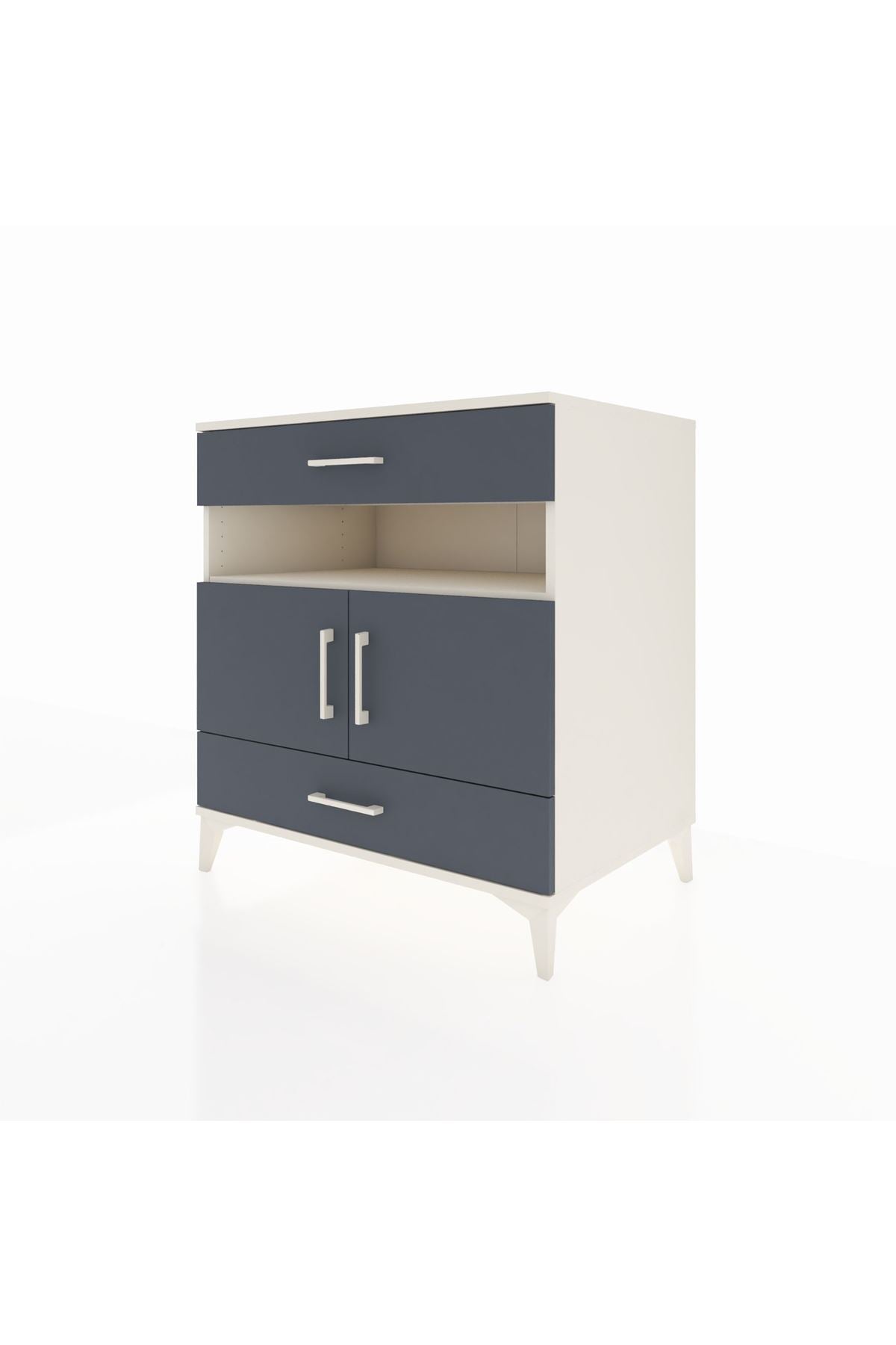 Kronos Şifonyer 2 Raflı 2 Çekmeceli 2 Kapaklı 88x59x96 Aytaşı-Antrasit