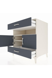 Kronos Şifonyer 2 Raflı 2 Çekmeceli 2 Kapaklı 88x59x96 Aytaşı-Antrasit