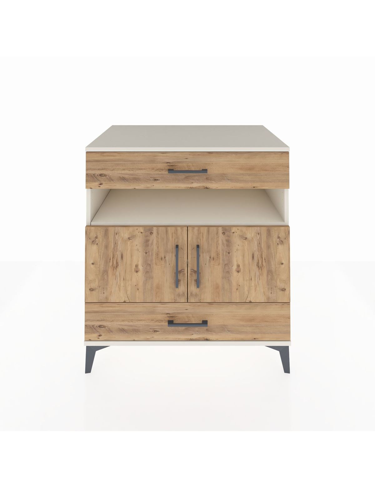 Kronos Şifonyer 2 Raflı 2 Çekmeceli 2 Kapaklı 88x59x96 Aytaşı-Çam