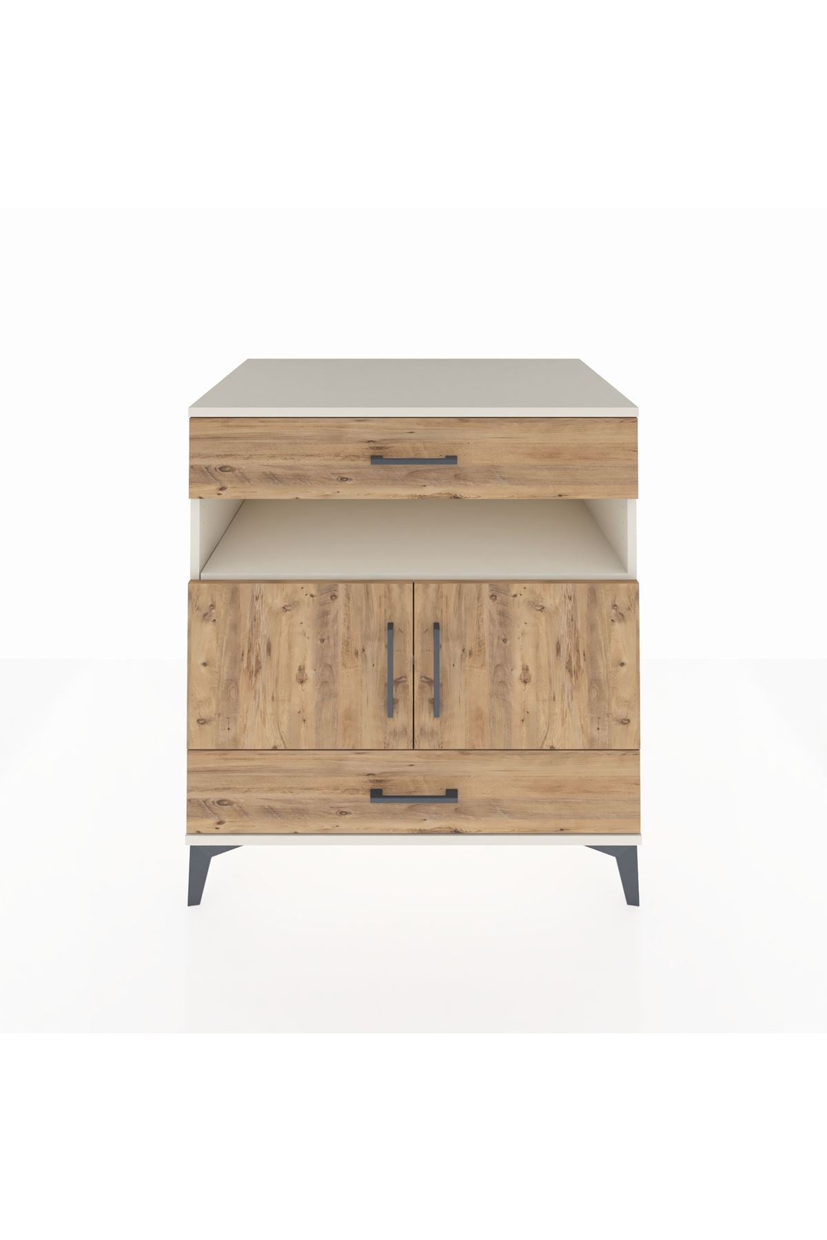 Kronos Şifonyer 2 Raflı 2 Çekmeceli 2 Kapaklı 88x59x96 Aytaşı-Çam