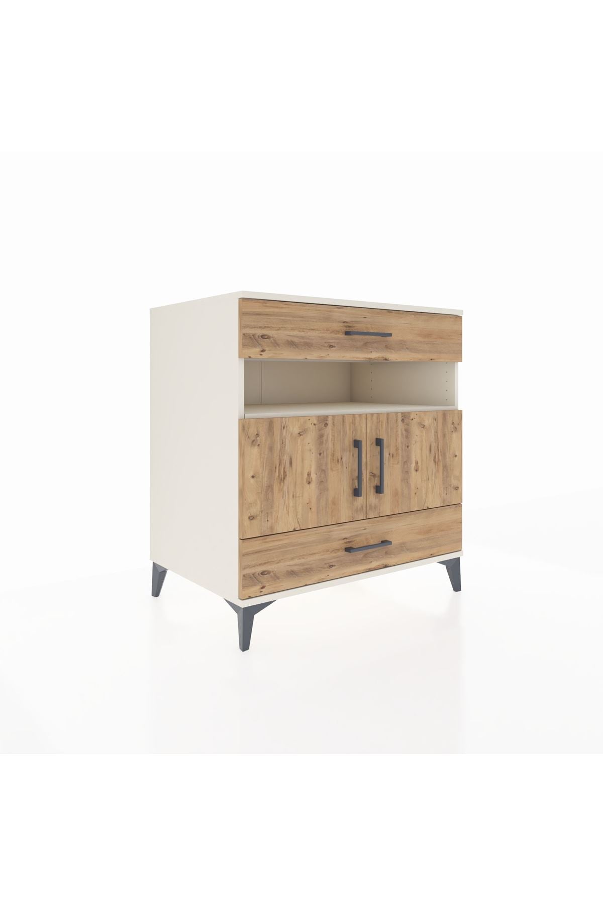 Kronos Şifonyer 2 Raflı 2 Çekmeceli 2 Kapaklı 88x59x96 Aytaşı-Çam