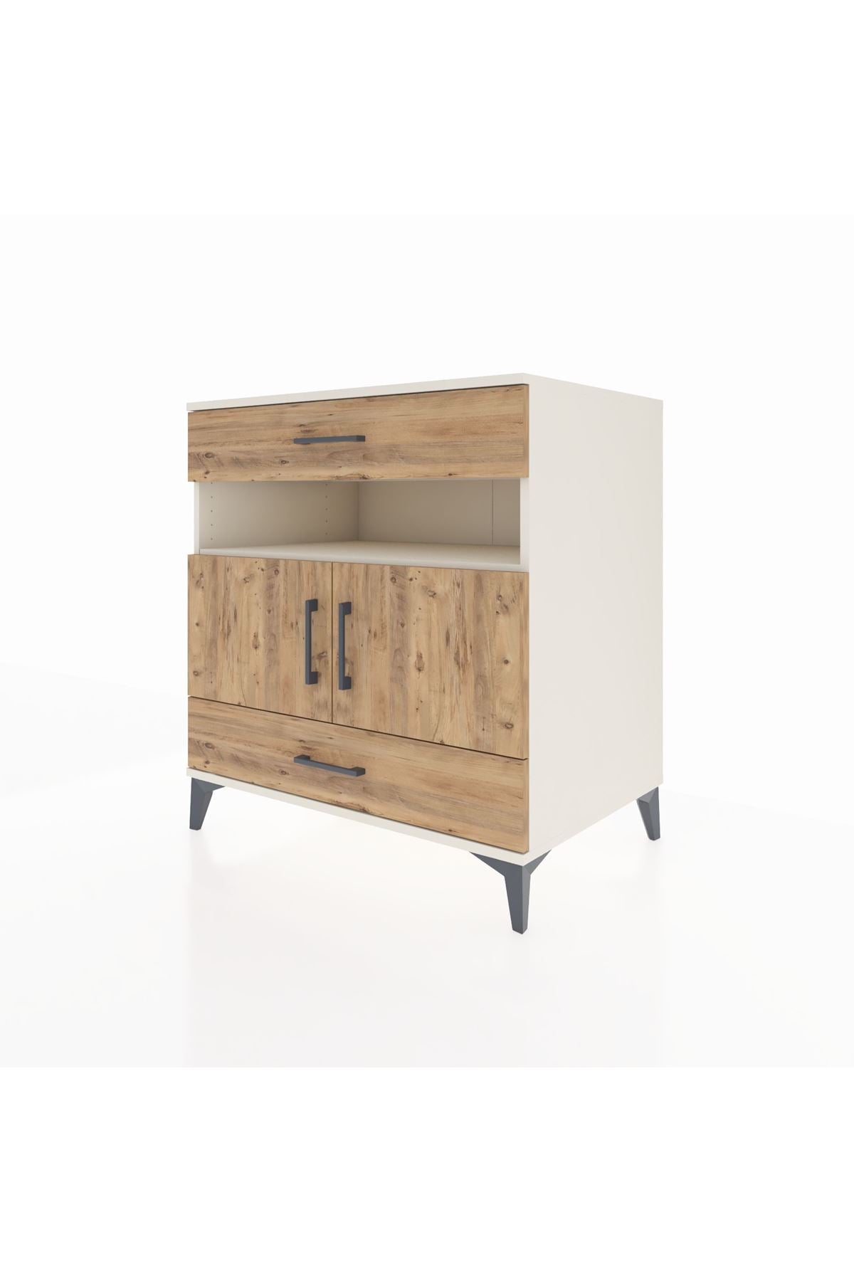 Kronos Şifonyer 2 Raflı 2 Çekmeceli 2 Kapaklı 88x59x96 Aytaşı-Çam