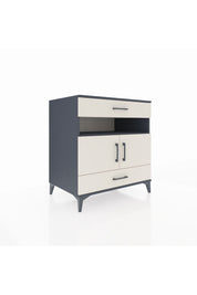 Kronos Şifonyer 2 Raflı 2 Çekmeceli 2 Kapaklı 88x59x96 Antrasit-Aytaşı