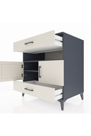 Kronos Şifonyer 2 Raflı 2 Çekmeceli 2 Kapaklı 88x59x96 Antrasit-Aytaşı