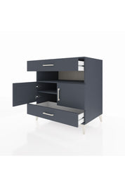 Kronos Şifonyer 2 Raflı 2 Çekmeceli 2 Kapaklı 88x59x96 Antrasit-Antrasit