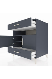 Kronos Şifonyer 2 Raflı 2 Çekmeceli 2 Kapaklı 88x59x96 Antrasit-Antrasit