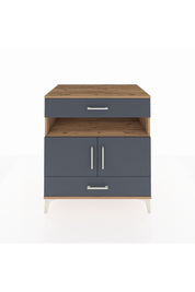 Kronos Şifonyer 2 Raflı 2 Çekmeceli 2 Kapaklı 88x59x96 Çam-Antrasit