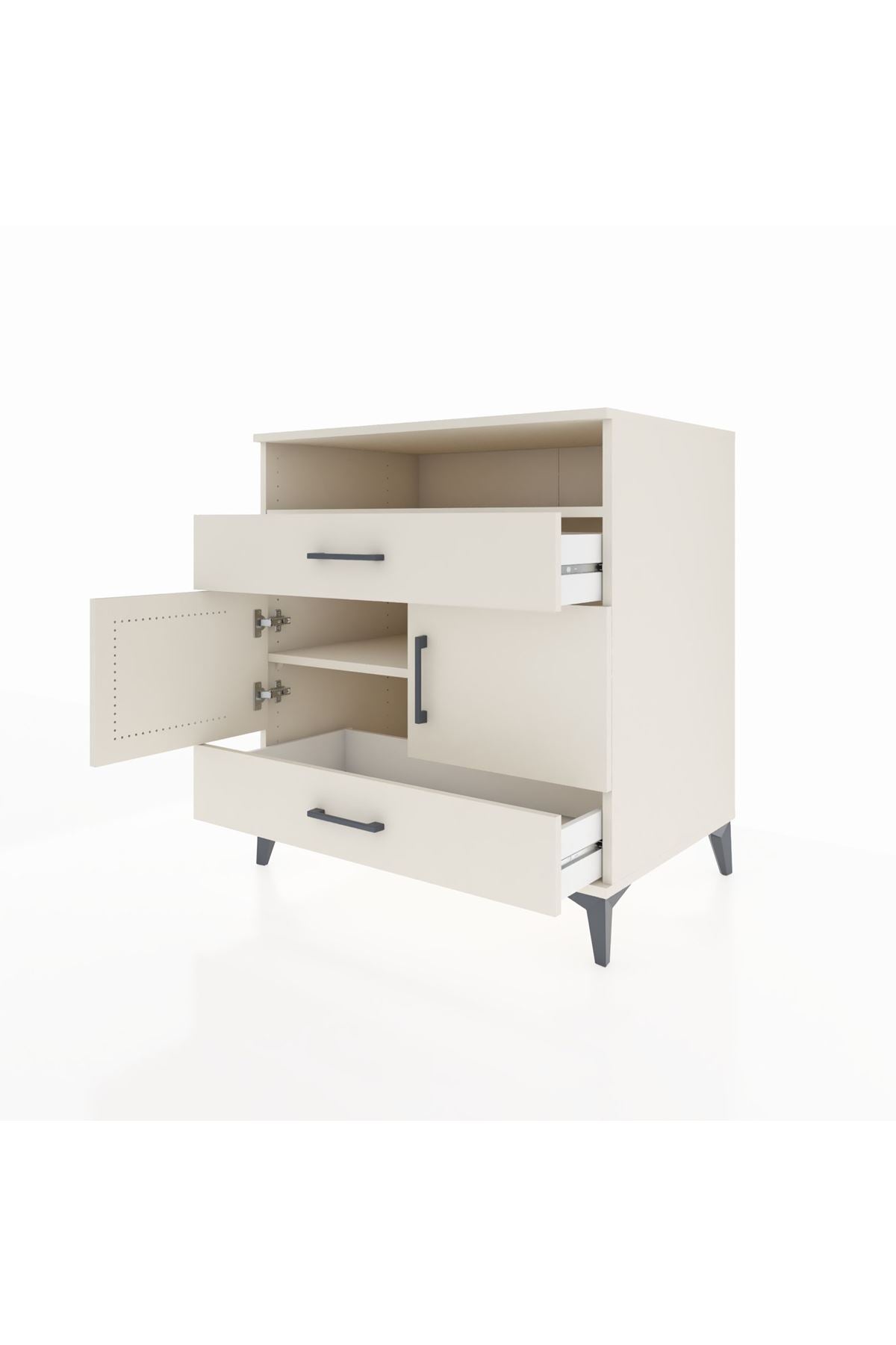 Kronos Şifonyer 2 Raflı 2 Çekmeceli 2 Kapaklı 88x59x96 Aytaşı-Aytaşı