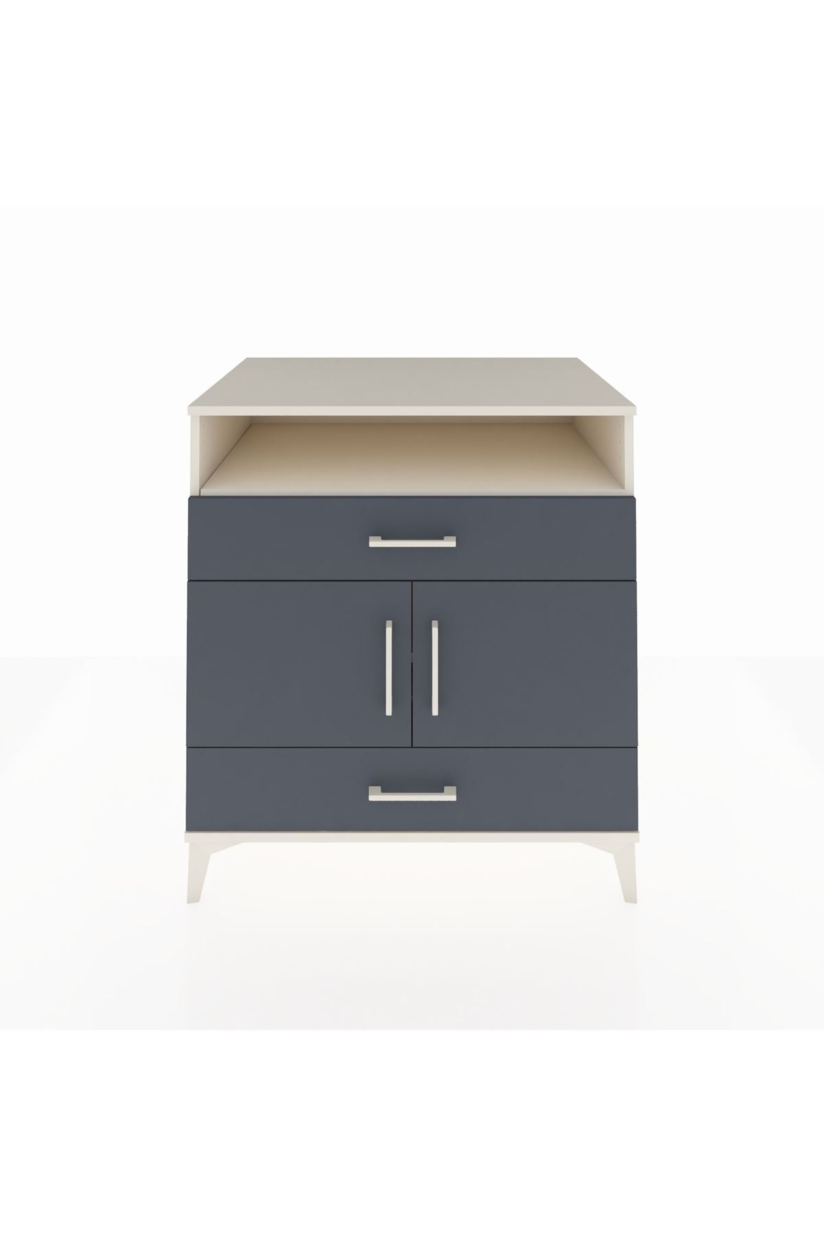 Kronos Şifonyer 2 Raflı 2 Çekmeceli 2 Kapaklı 88x59x96 Aytaşı-Antrasit