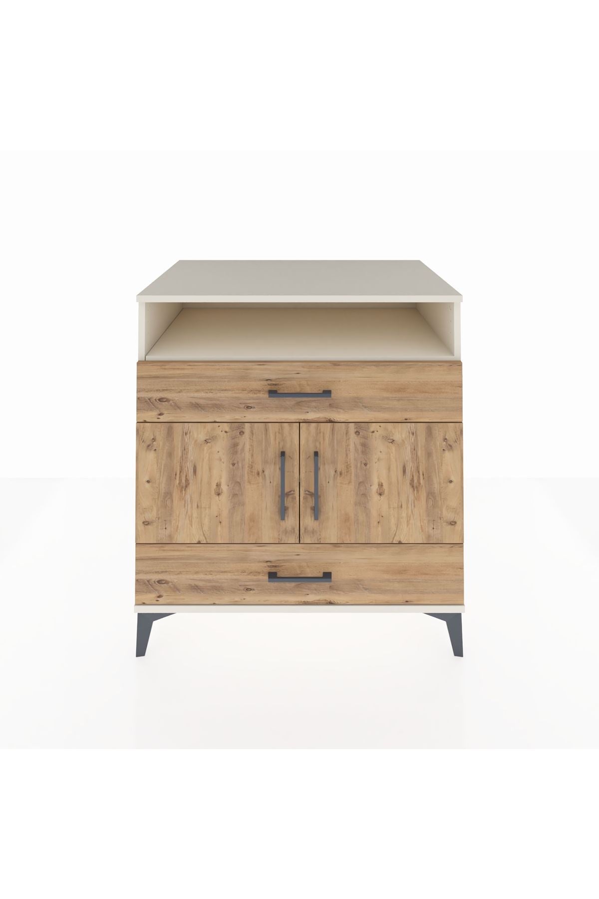 Kronos Şifonyer 2 Raflı 2 Çekmeceli 2 Kapaklı 88x59x96 Aytaşı-Çam