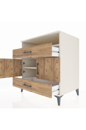 Kronos Şifonyer 2 Raflı 2 Çekmeceli 2 Kapaklı 88x59x96 Aytaşı-Çam