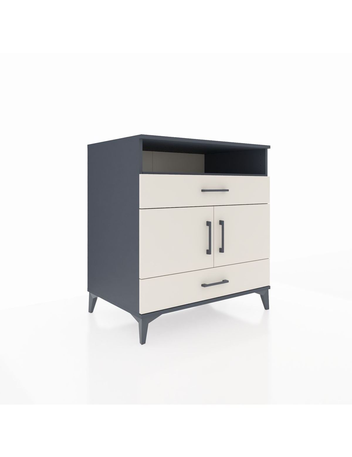 Kronos Şifonyer 2 Raflı 2 Çekmeceli 2 Kapaklı 88x59x96 Antrasit-Aytaşı