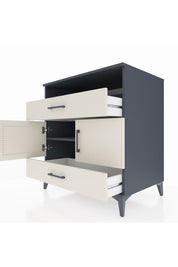 Kronos Şifonyer 2 Raflı 2 Çekmeceli 2 Kapaklı 88x59x96 Antrasit-Aytaşı