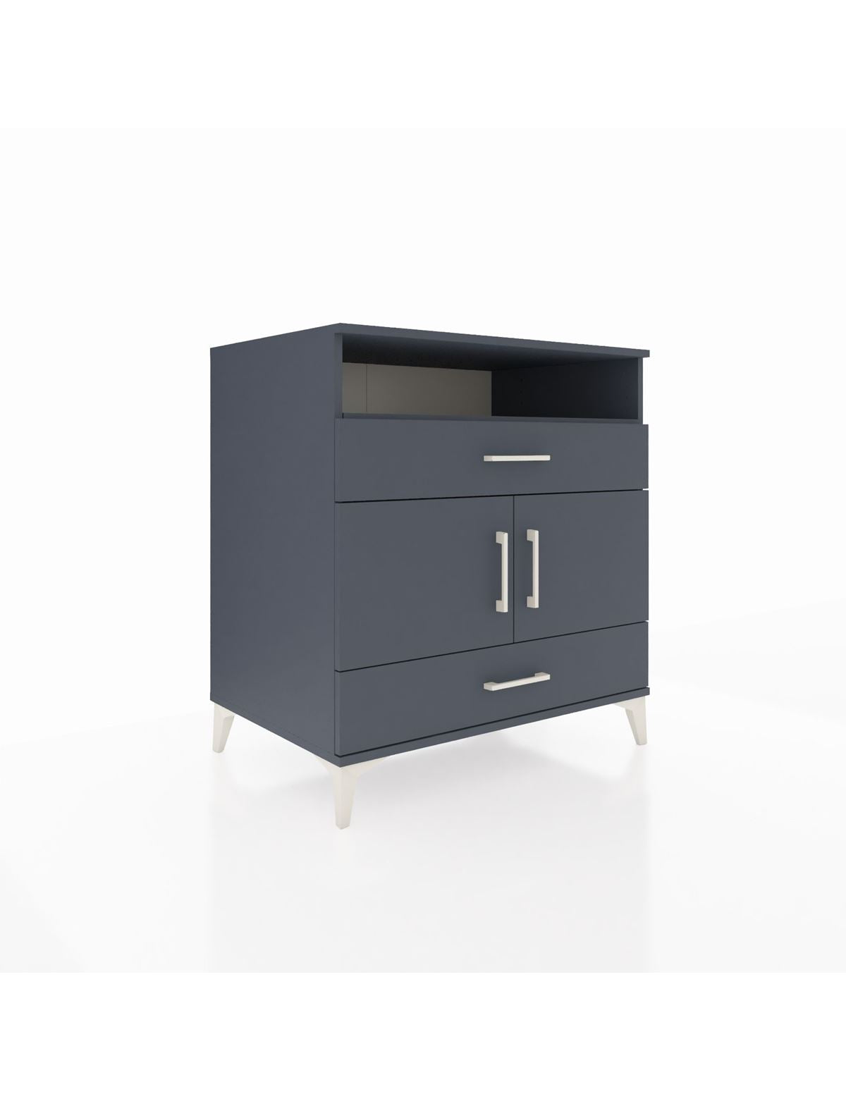 Kronos Şifonyer 2 Raflı 2 Çekmeceli 2 Kapaklı 88x59x96 Antrasit-Antrasit