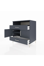 Kronos Şifonyer 2 Raflı 2 Çekmeceli 2 Kapaklı 88x59x96 Antrasit-Antrasit