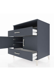 Kronos Şifonyer 2 Raflı 2 Çekmeceli 2 Kapaklı 88x59x96 Antrasit-Antrasit