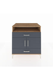 Kronos Şifonyer 2 Raflı 2 Çekmeceli 2 Kapaklı 88x59x96 Çam-Antrasit