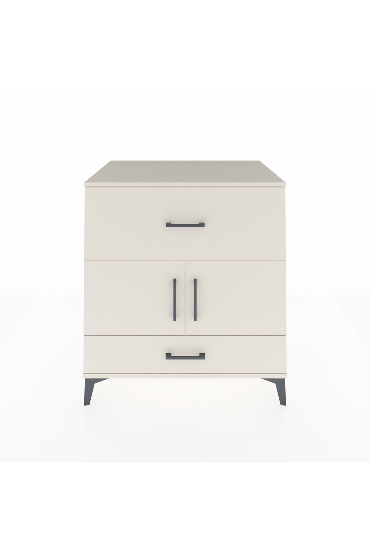 Kronos Şifonyer Tek Raflı 2 Çekmeceli 2 Kapaklı 88x59x96 Aytaşı-Aytaşı