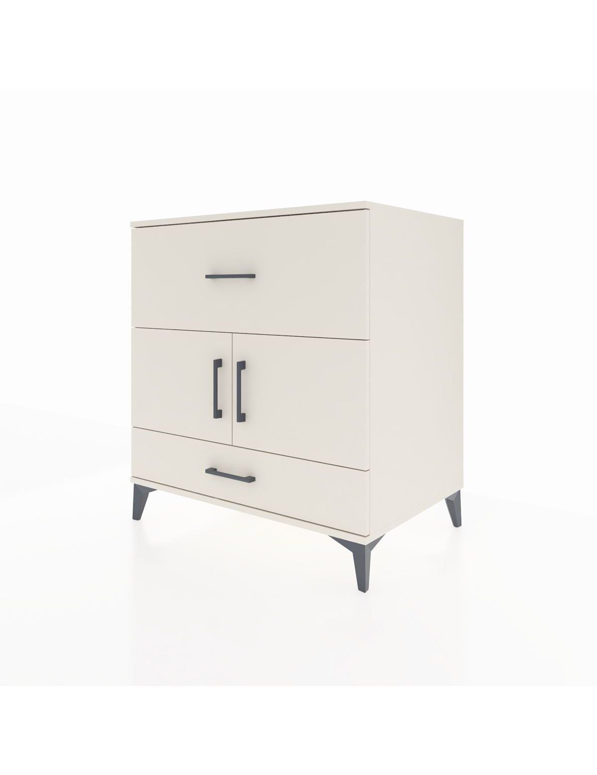 Kronos Şifonyer Tek Raflı 2 Çekmeceli 2 Kapaklı 88x59x96 - S70M049V1C