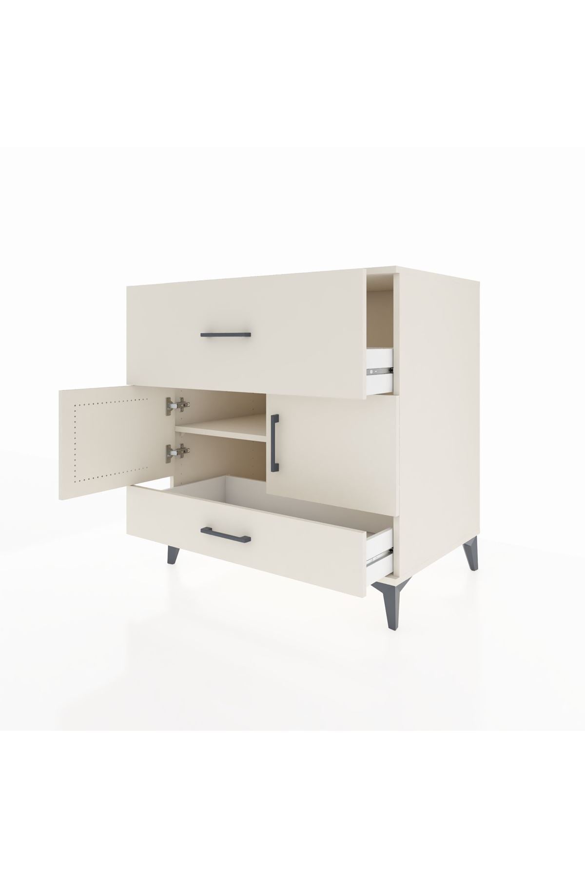 Kronos Şifonyer Tek Raflı 2 Çekmeceli 2 Kapaklı 88x59x96 Aytaşı-Aytaşı