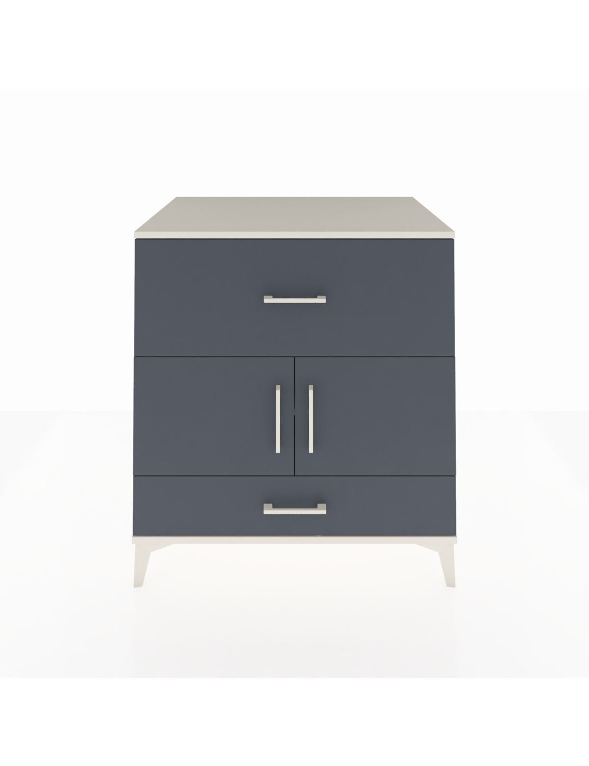 Kronos Şifonyer Tek Raflı 2 Çekmeceli 2 Kapaklı 88x59x96 Aytaşı-Antrasit