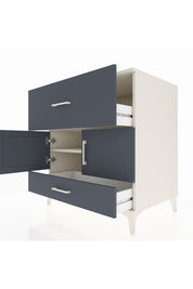 Kronos Şifonyer Tek Raflı 2 Çekmeceli 2 Kapaklı 88x59x96 Aytaşı-Antrasit