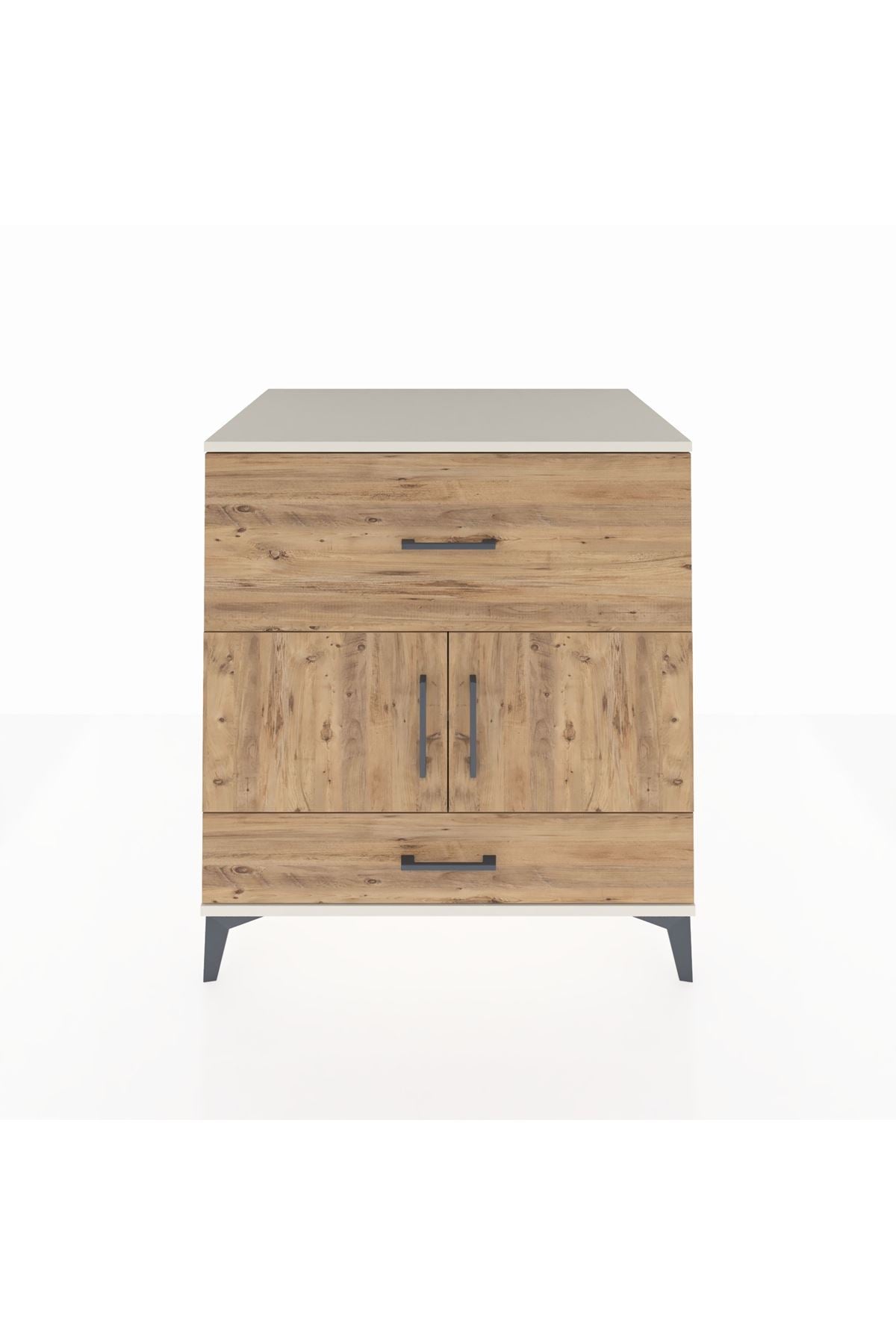 Kronos Şifonyer Tek Raflı 2 Çekmeceli 2 Kapaklı 88x59x96 Aytaşı-Çam