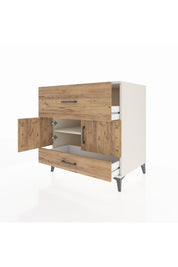 Kronos Şifonyer Tek Raflı 2 Çekmeceli 2 Kapaklı 88x59x96 Aytaşı-Çam