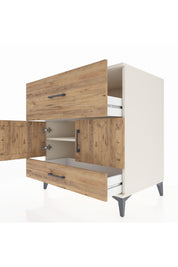 Kronos Şifonyer Tek Raflı 2 Çekmeceli 2 Kapaklı 88x59x96 Aytaşı-Çam