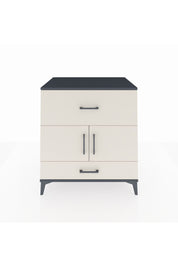 Kronos Şifonyer Tek Raflı 2 Çekmeceli 2 Kapaklı 88x59x96 Antrasit-Aytaşı